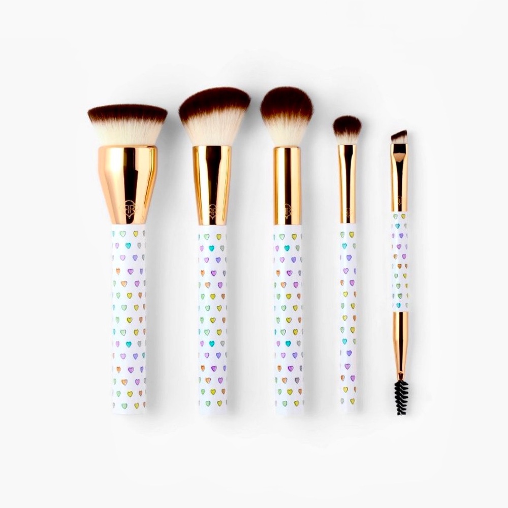 Roller Rabbit x Target 5-Piece Heart Print Makeup Brush Set